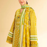 3 Piece - Flatbed Paste Embroidered Suit - 42501659