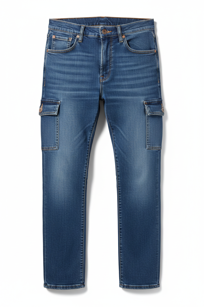 Blue 6 pocket jeans
